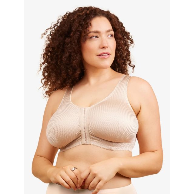 Leading Lady - The Marlene Silky Front-Closure Comfort Bra LL151-BGE