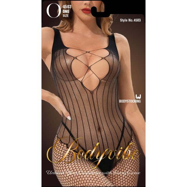 Bodyvibe Fishnet Come Heather Bodystocking BV4503