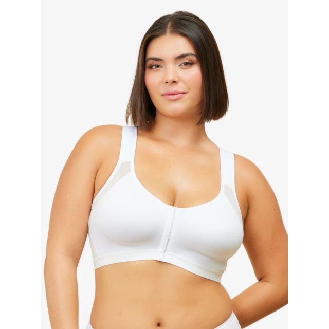 Leading Lady - The Moira Front-Closure Posture Back Support Bra LL5031WHT