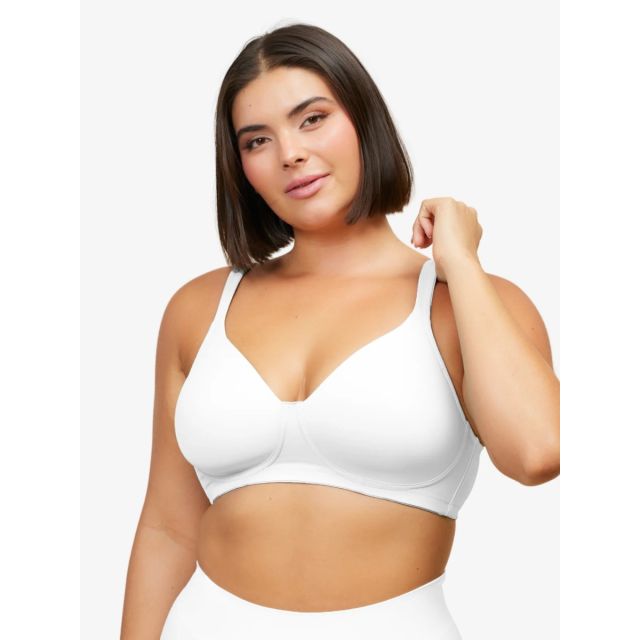 Leading Lady - The Brigitte Full Coverage Padded Wirefree T-Shirt Bra LL5042WHT