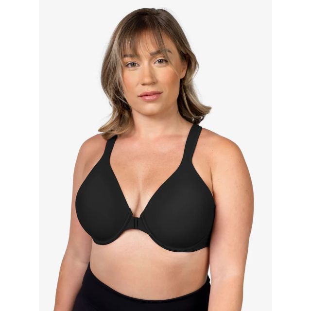 Leading Lady - The Brigitte Racerback - Front-Closure Underwire T-Shirt Bra LL5415-BLK