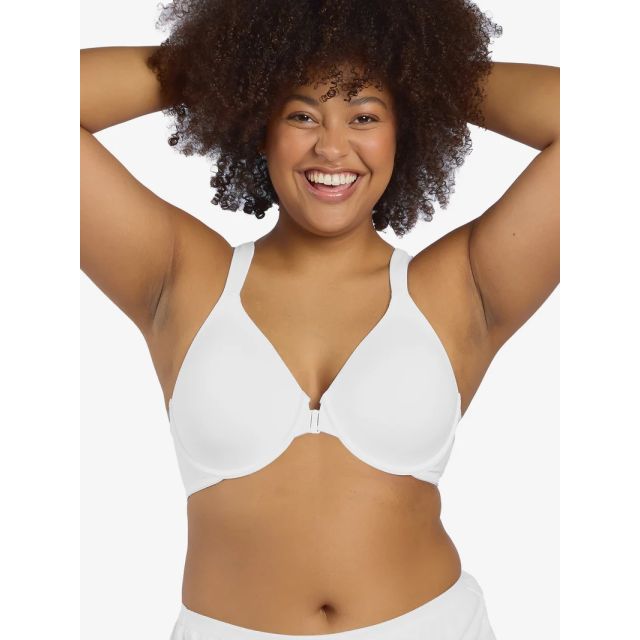 Leading Lady - The Brigitte Racerback - Front-Closure Underwire T-Shirt Bra LL5415-WHT