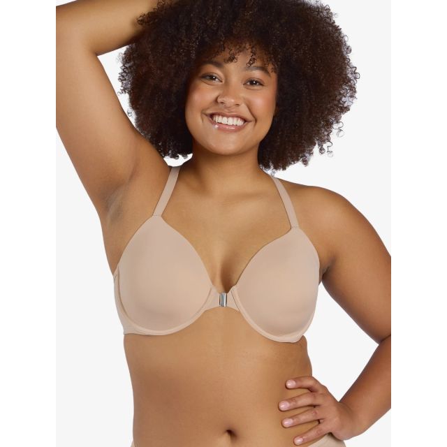 Leading Lady - The Luna Front-Closure Racerback Power Mesh Bra LL5915SAND