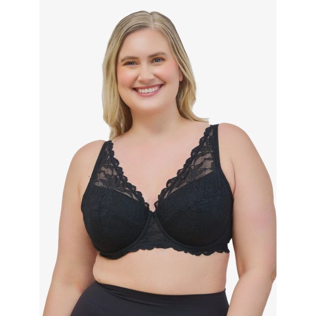 Leading Lady - The Willow Lace Plunge Underwire Bra LL5944BLK