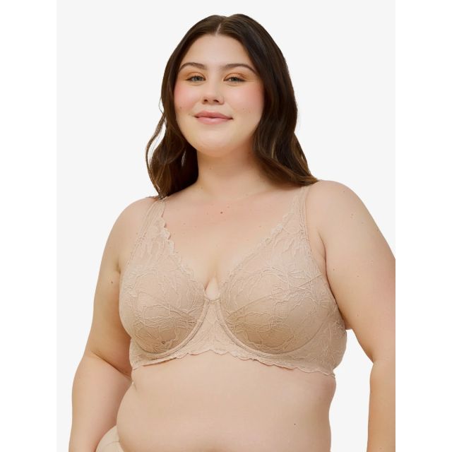 Leading Lady - The Willow Lace Plunge Underwire Bra LL5944SAND