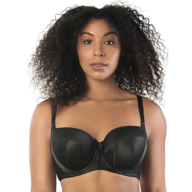 Parfait Charlotte Satin Padded Underwired Bra P6901-BLACK