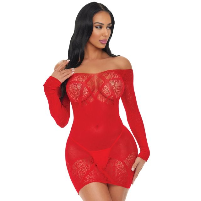 Electric Lingerie Scarlet Seduction Lace &amp; Mesh Dress EL1019