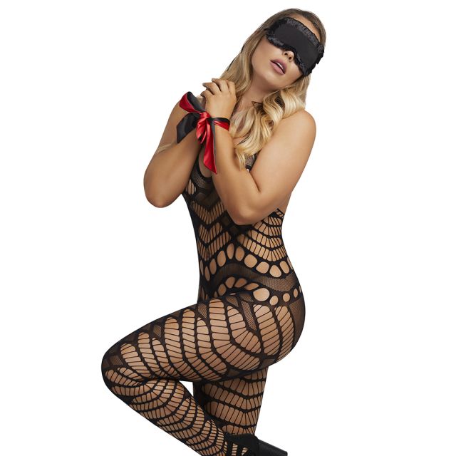Magic Silk L119 Catsuit  w/ 2pc. Bondage Set L119