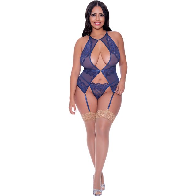 Magic Silk Basque &amp; G-Set M346Q-BLUEBERRY