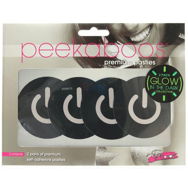 X-Gen Glow in the Dark Power Button Nipple Pasties XGEN-006458