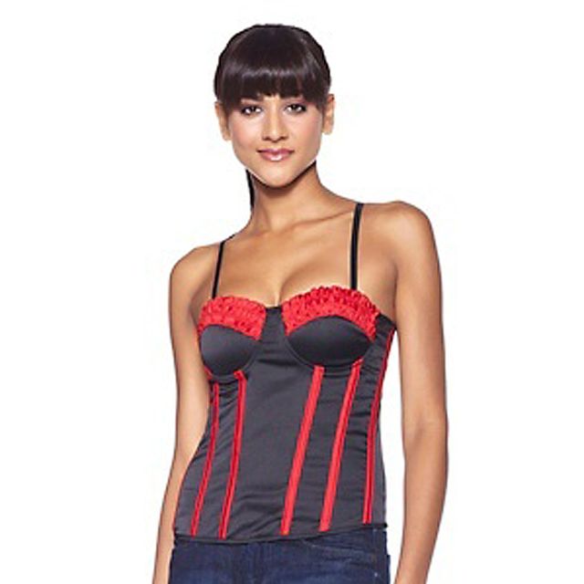 Skweez Couture Lace and Satin Boned Corset SKWEEZ215