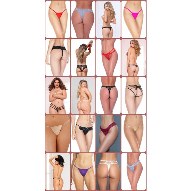 THONGPAK10 - &quot;Assorted Thong &amp; G-String Package” - # 1 Seller!